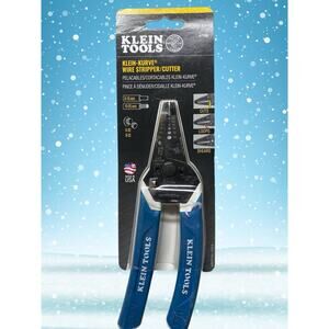 Klein Tools — K11095 Klein-Kurve® Wire Stripper/Cutter (Blue Handles, Made in US